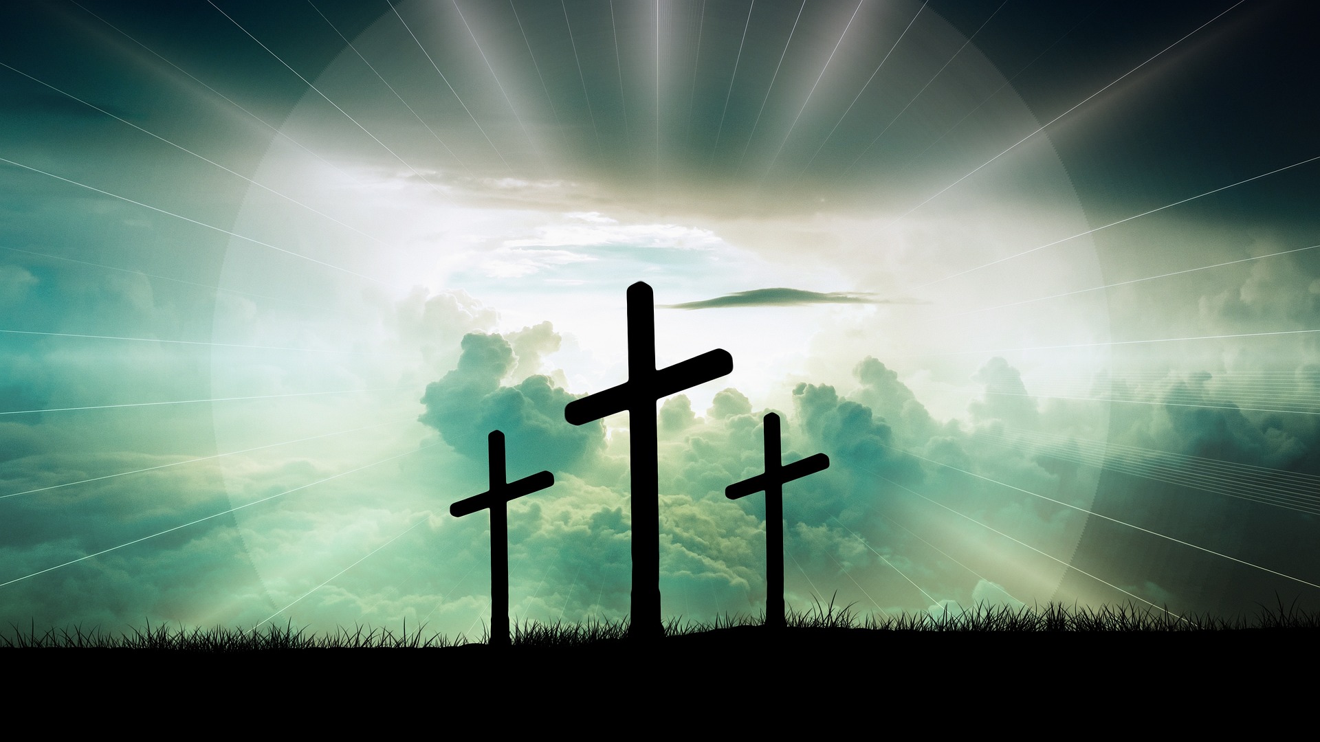 A picture of three crosses